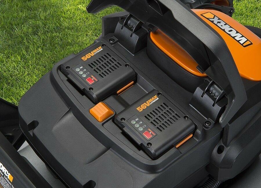 WG774 56V 20" Cordless Electric Lawn Mower with Intellicut & Mulch Plug