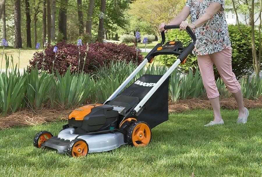 WG774 56V 20" Cordless Electric Lawn Mower with Intellicut & Mulch Plug