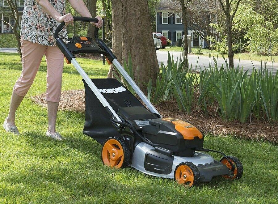 WG774 56V 20" Cordless Electric Lawn Mower with Intellicut & Mulch Plug