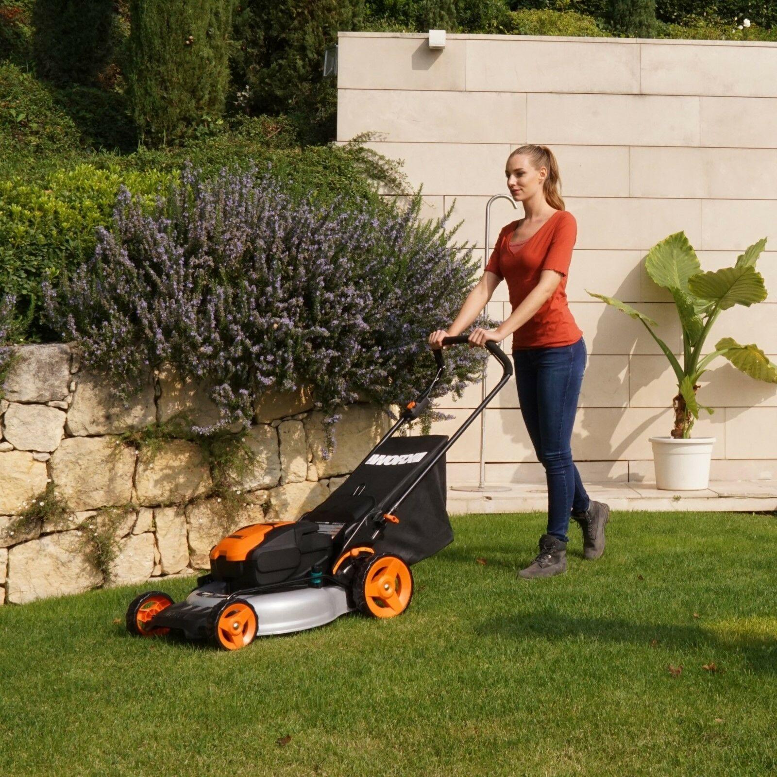 WG774 56V 20" Cordless Electric Lawn Mower with Intellicut & Mulch Plug
