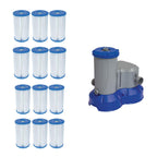 bestway pool filter replacement cartridge (12) + above ground pool filter pump