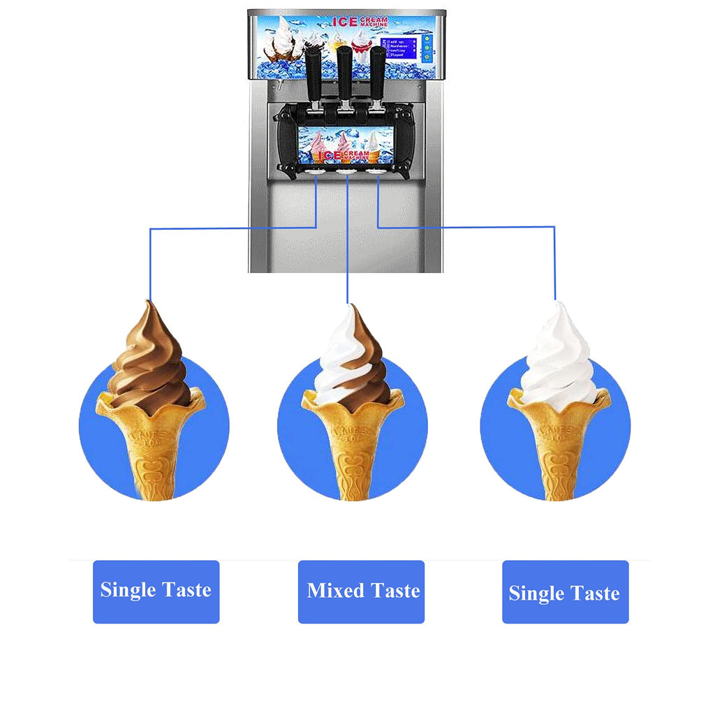 Commercial Soft Serve Ice Cream Machine Electric Soft Ice Cream Maker Benchtop