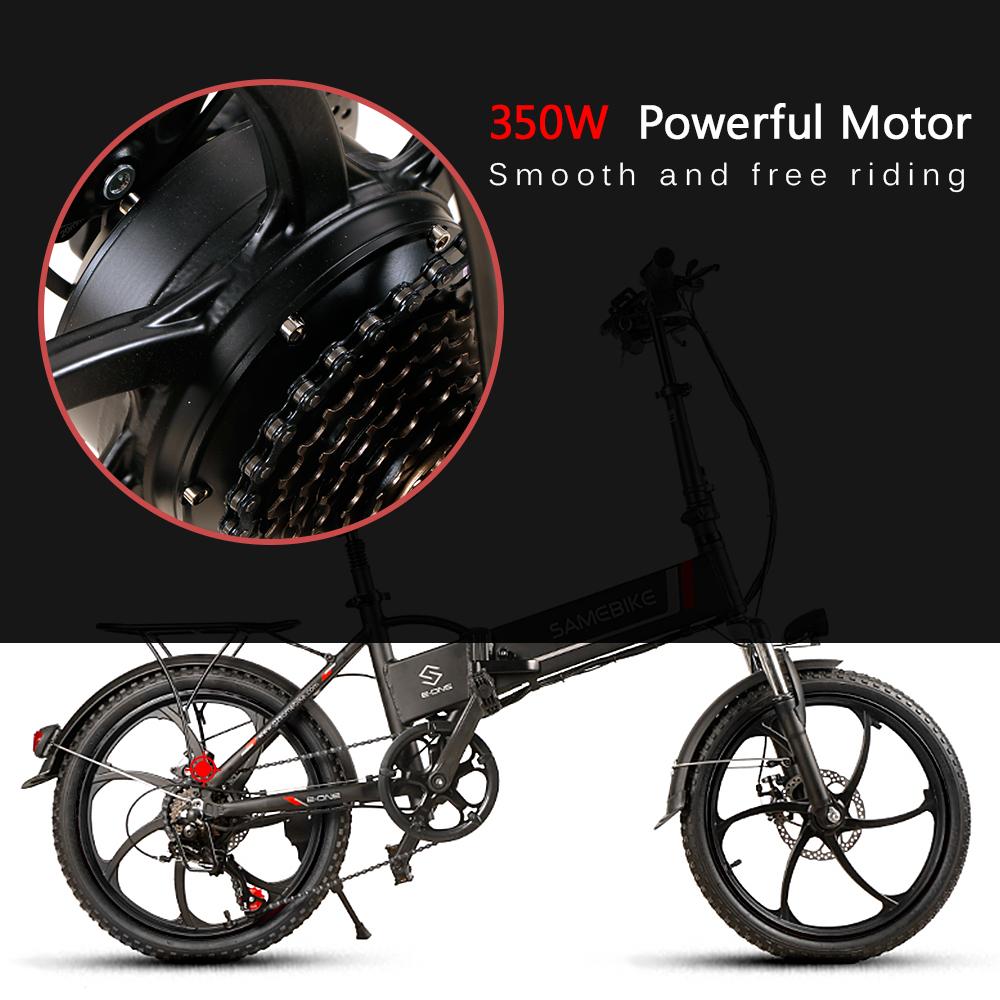 20 Inch Folding Electric Bike Power Assist Electric Bicycle E-Bike Scooter 350W Motor Conjoined Rim