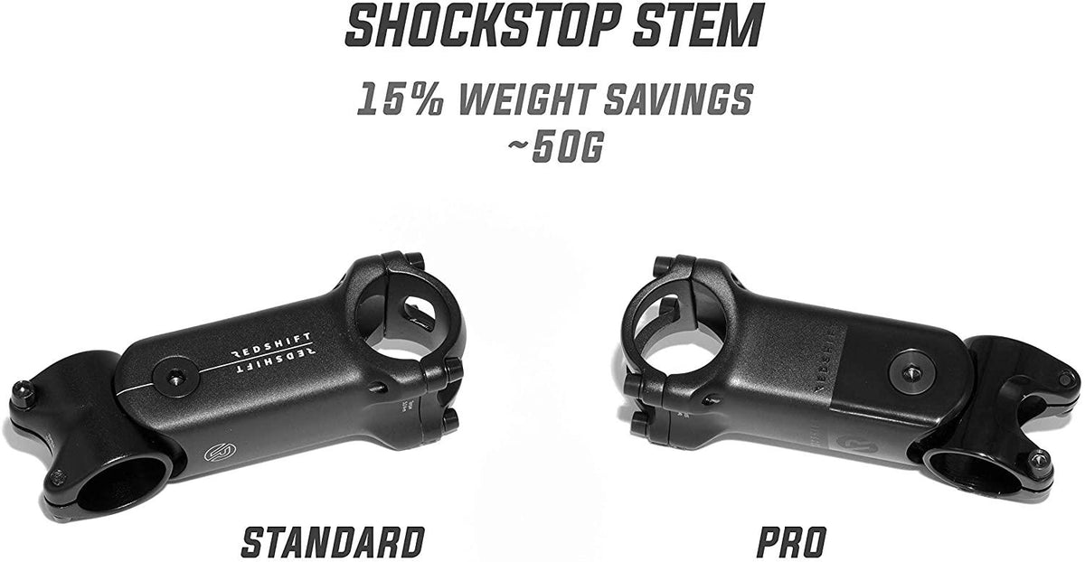 REDSHIFT ShockStop PRO Suspension Stem for Bicycles, Shock-Absorbing Bike Handlebar Stem for Road, Gravel, Hybrid, and E-Bikes