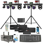 2x Chauvet DJ GigBar Move 5-in-1 Ultimate Effect Light Systems with DMX Controller &amp; Fog Machine Package