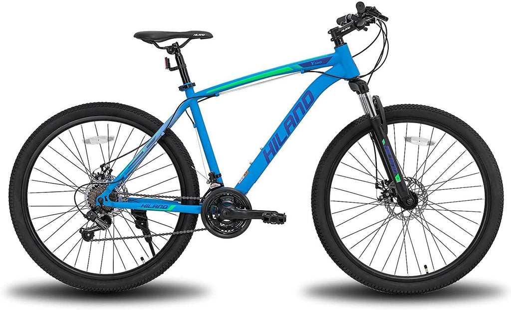 Hiland 26/27.5 Inch Mountain Bike  21 Speed MTB Bicycle with Suspension Fork,Dual-Disc Brake,Fenders Urban Commuter City Bicycle