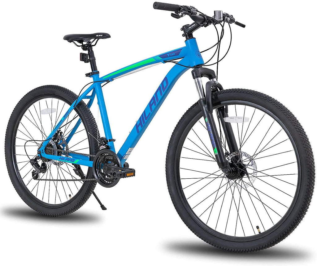 Hiland 26/27.5 Inch Mountain Bike  21 Speed MTB Bicycle with Suspension Fork,Dual-Disc Brake,Fenders Urban Commuter City Bicycle