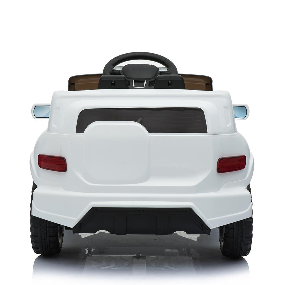Kids Electric Car, Childs toy electric cars with 2 Seater, 2-Seater Kids Ride On Car w/ Remote Contro (White)