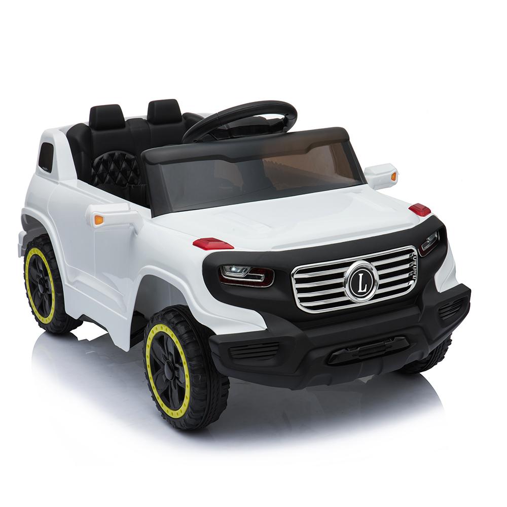 Kids Electric Car, Childs toy electric cars with 2 Seater, 2-Seater Kids Ride On Car w/ Remote Contro (White)