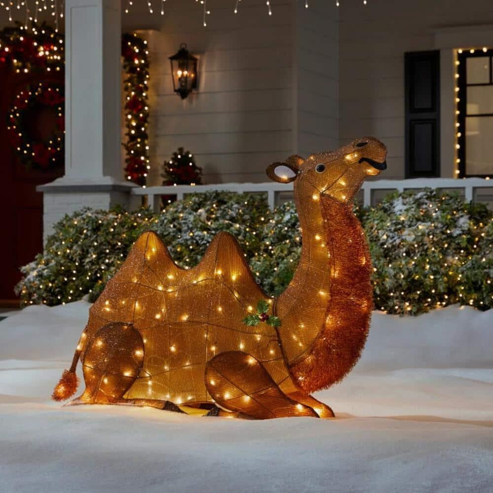 40 in Warm White LED Camel Holiday Yard Decoration
