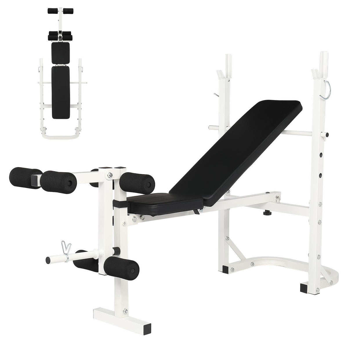 SamyoHome Adjustable Olympic Workout Bench, for Home Gym Strength Training