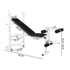 SamyoHome Adjustable Olympic Workout Bench, for Home Gym Strength Training