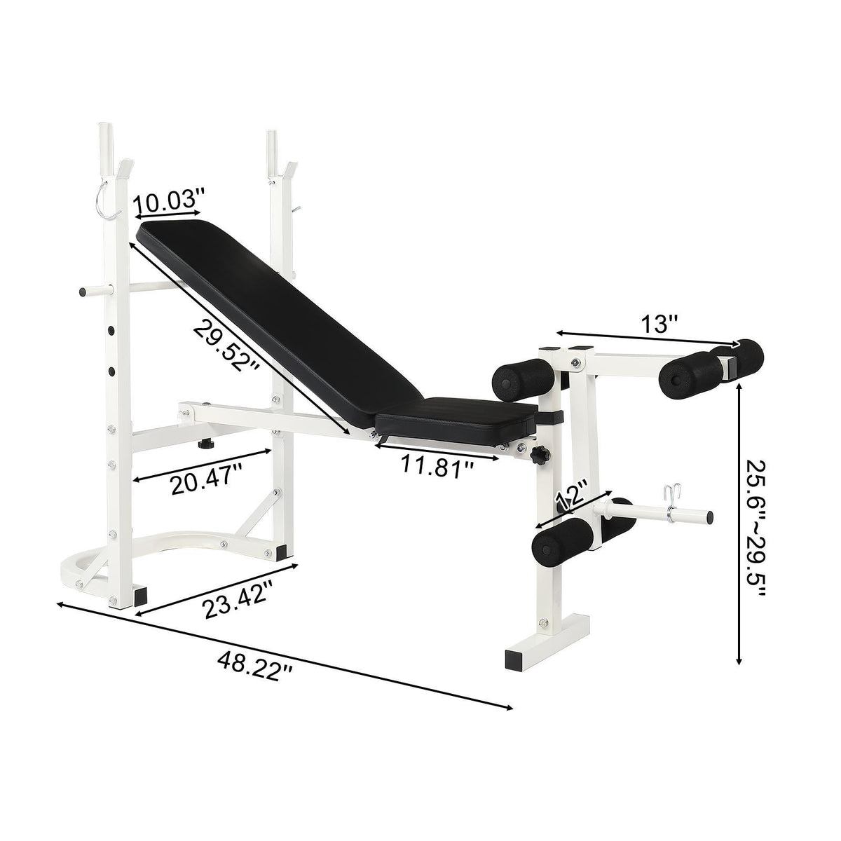 SamyoHome Adjustable Olympic Workout Bench, for Home Gym Strength Training