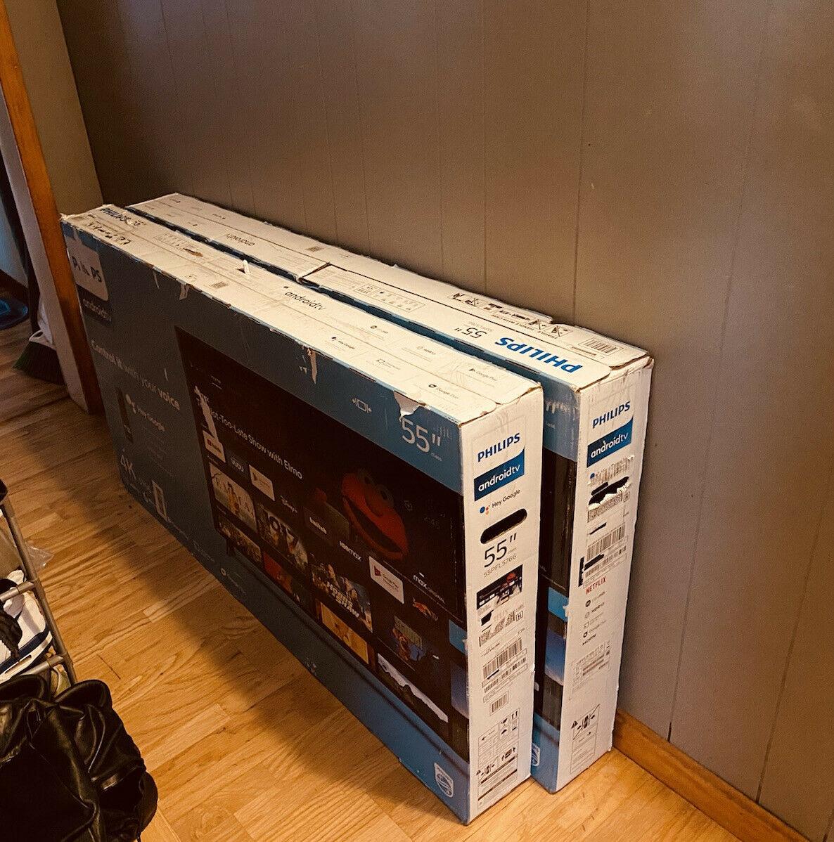 phillips 55" inch 4k android smart tv hdr led uhd google assistant