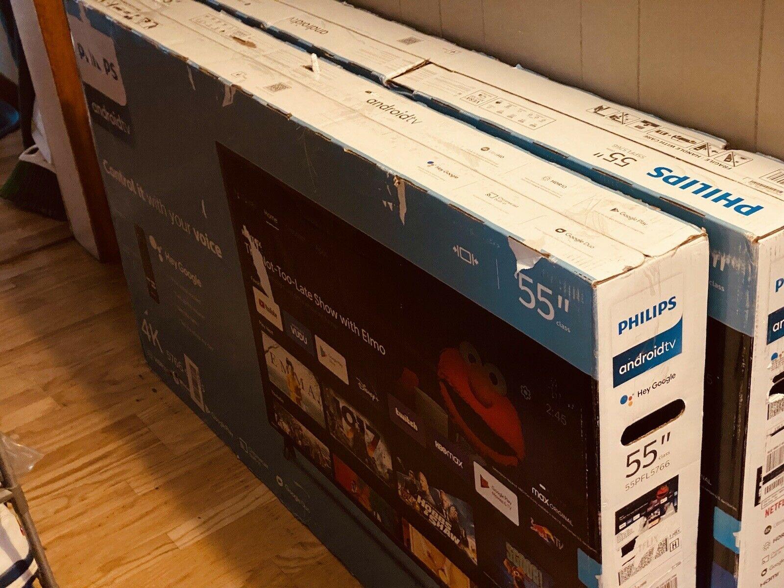 phillips 55" inch 4k android smart tv hdr led uhd google assistant