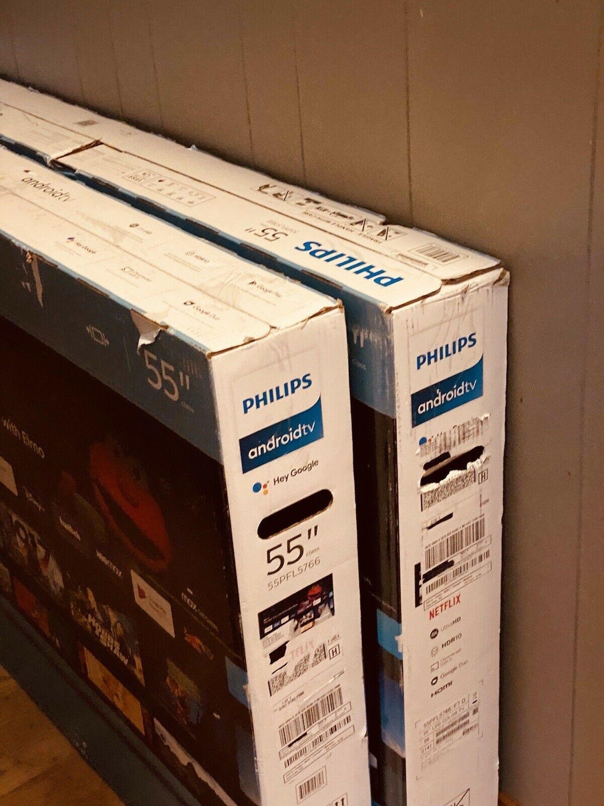 phillips 55" inch 4k android smart tv hdr led uhd google assistant