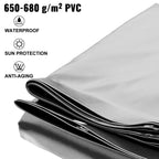 vevor pool safety cover in-ground pool cover 16 ft dia. pvc pool cover, round