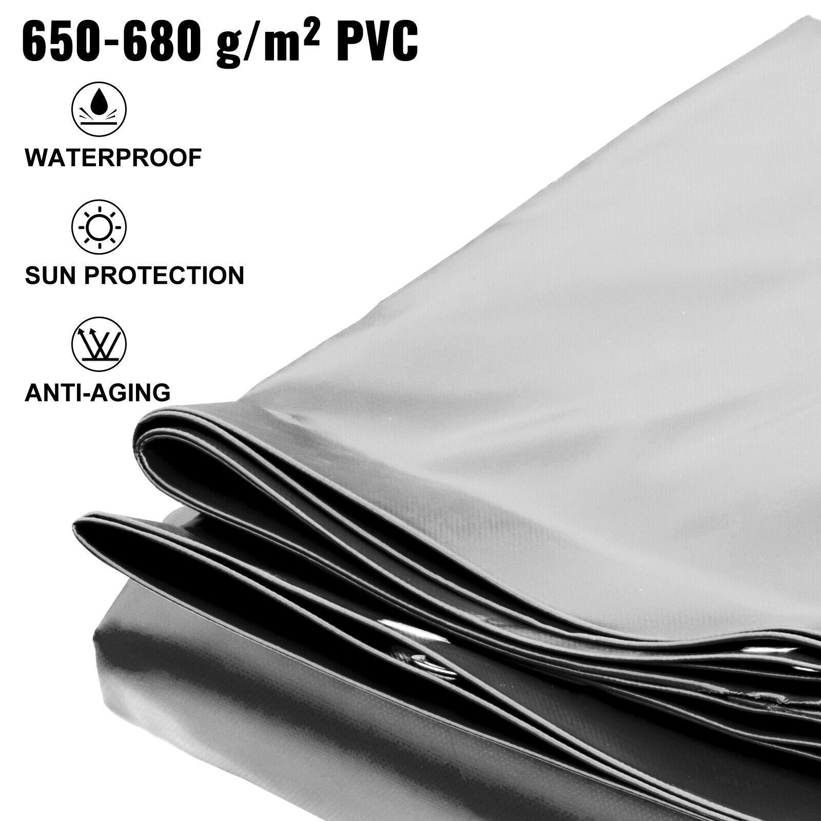 vevor pool safety cover in-ground pool cover 16 ft dia. pvc pool cover, round
