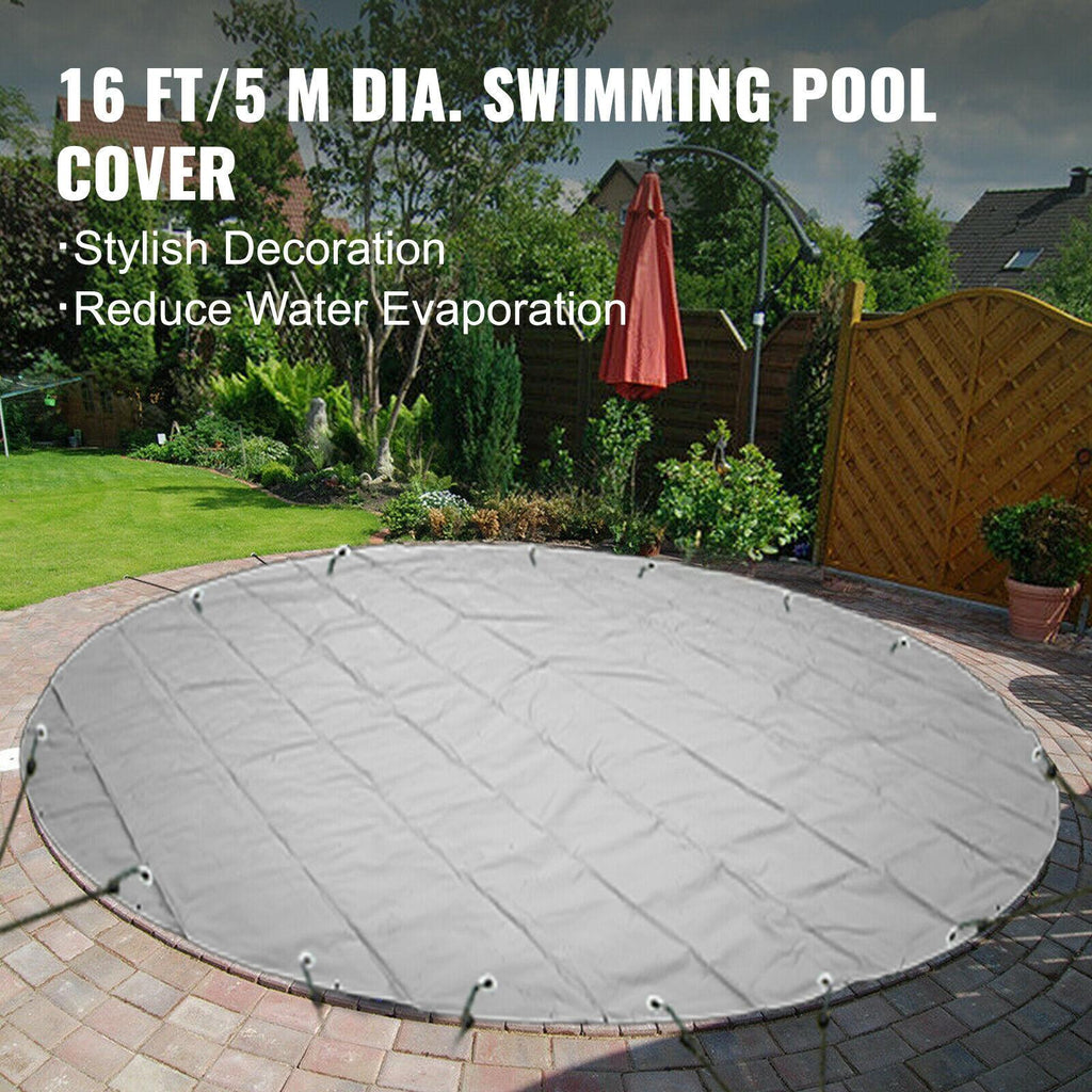 vevor pool safety cover in-ground pool cover 16 ft dia. pvc pool cover, round