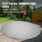 vevor pool safety cover in-ground pool cover 16 ft dia. pvc pool cover, round