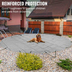 vevor pool safety cover in-ground pool cover 16 ft dia. pvc pool cover, round
