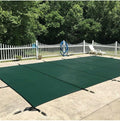 water warden safety pool cover 16 ft. x 32 ft. rectangle solid in-ground green