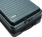 20 Inch Carrry On Luggage with Front Zipper Pocket &amp; Expandable, 37-41L, Lightweight ABS+PC Hardshell Suitcase with TSA Lock &amp; Spinner Silent Wheels, Convenient for Trips, Dark Green