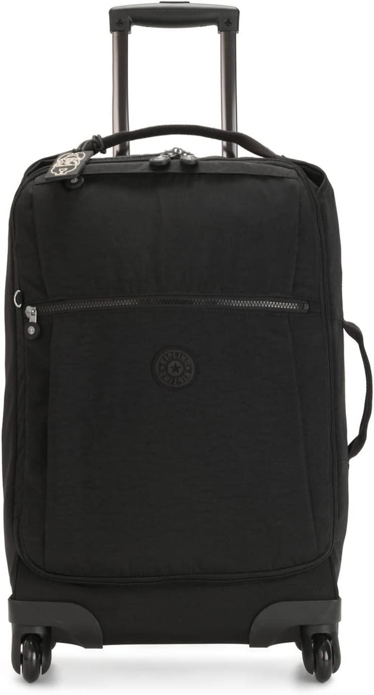 Women’s Darcey Small 22-Inch Softside Carry-On Rolling Luggage, Nylon, 360 Degree Spinning Wheels, Black Noir