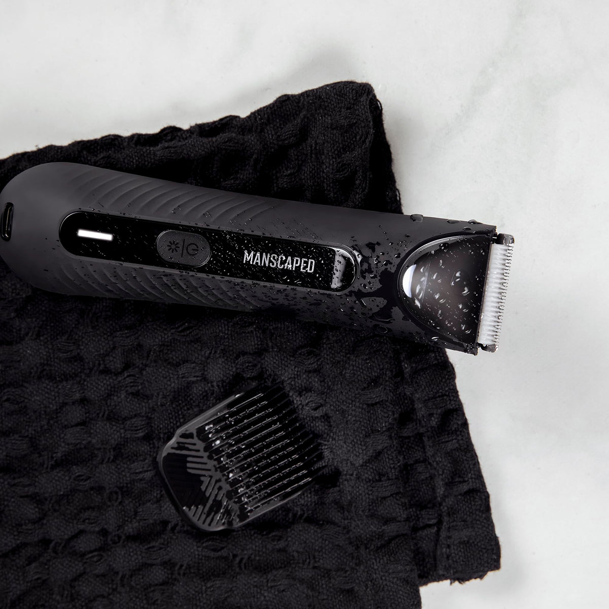 Lawn Mower3.0 Plus Groin &amp; Body Hair Trimmer – Updated SkinSafeTrimmer Blade, Waterproof Wet/Dry Groomer, USB-C Rechargeable, Men’s Wireless Ball Shaver, Tuxedo Black