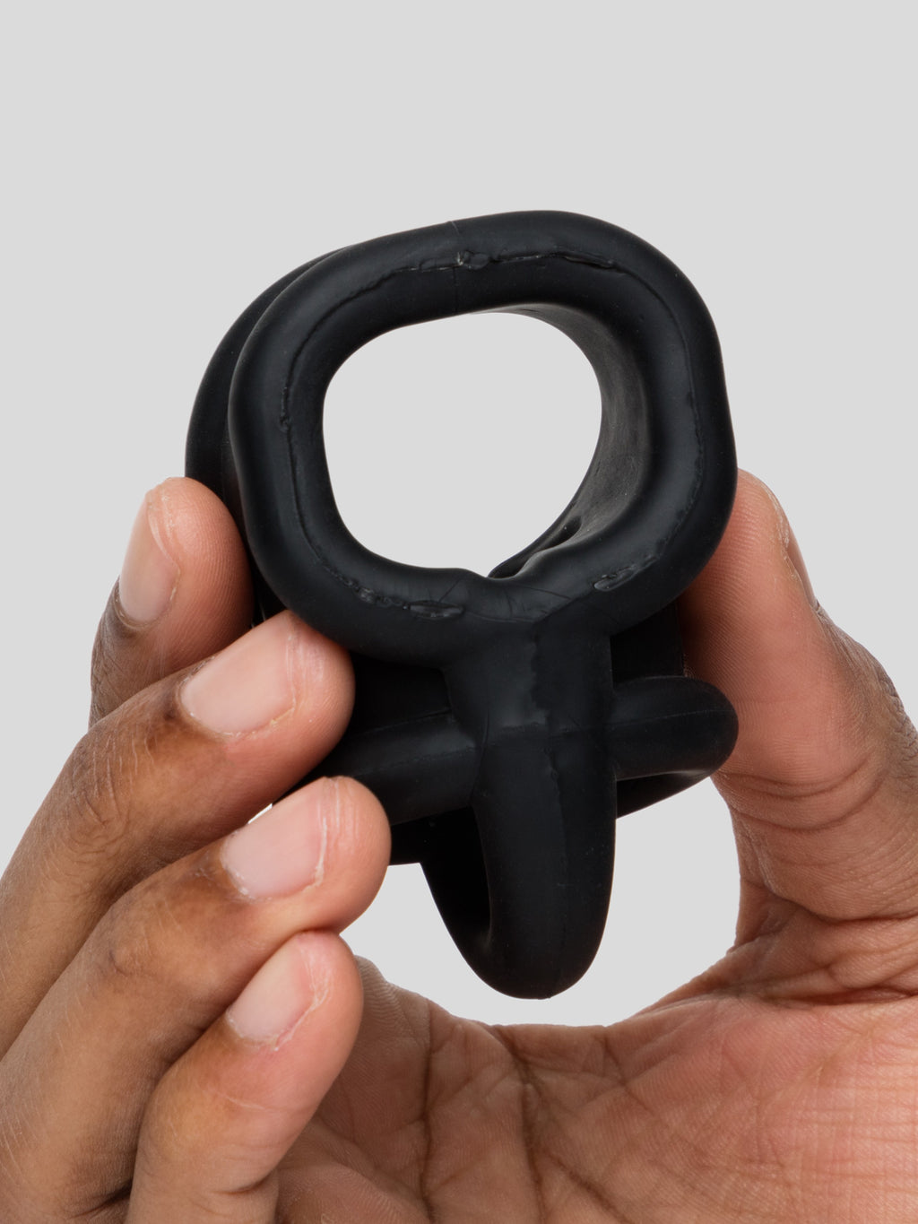 Oxballs Superior Cock and Ball Sling with Ball Divider, Black