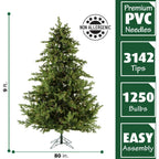 9 ft. Pre-lit LED Foxtail Pine Artificial Christmas Tree with 1250 Clear String Lights