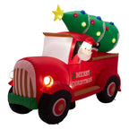 Glitzhome 7FT Santa Claus On Pick Up Truck Inflatable Decor