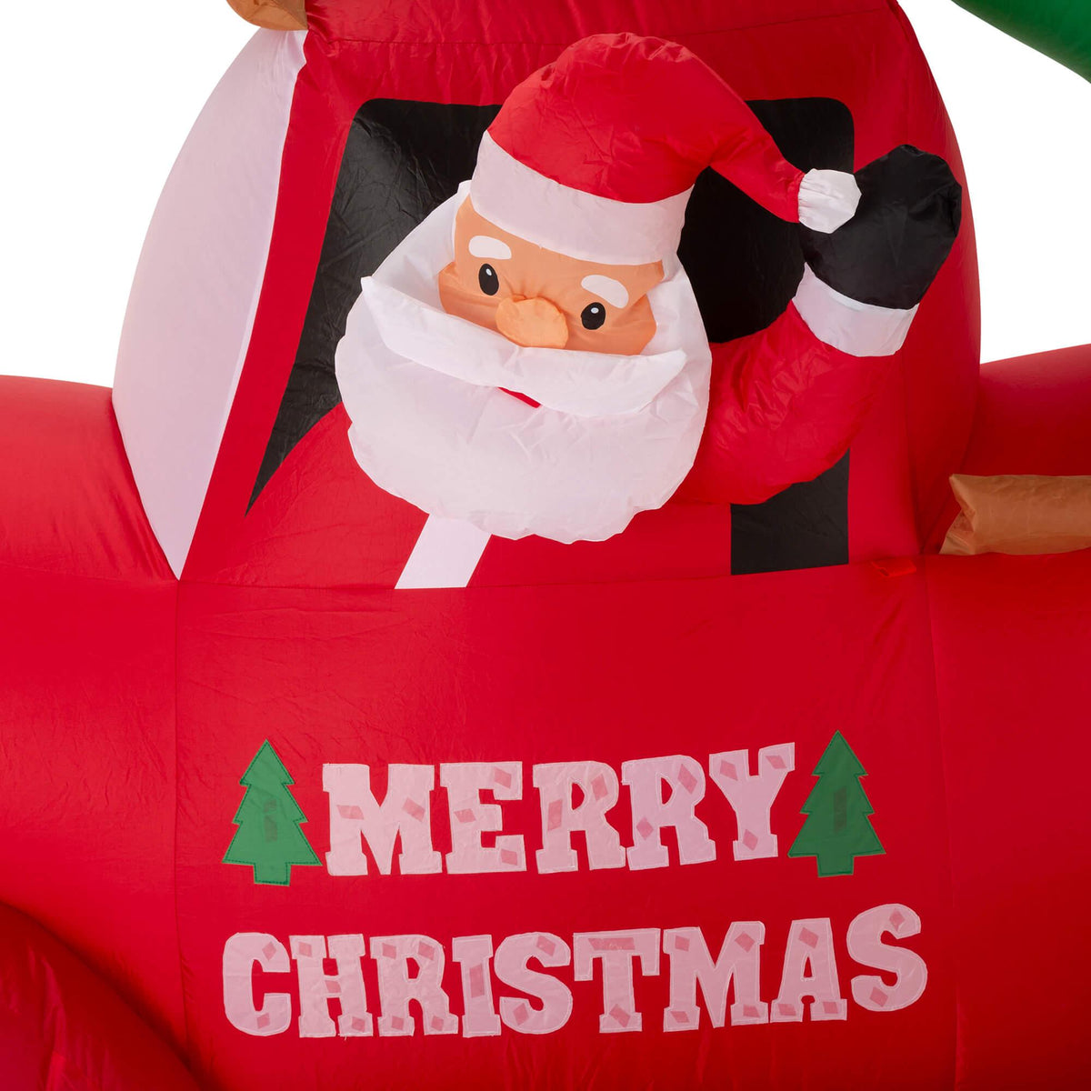 Glitzhome 7FT Santa Claus On Pick Up Truck Inflatable Decor