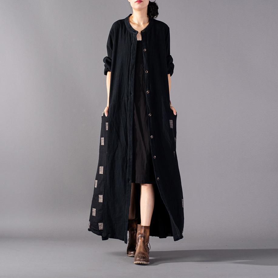 ethnic style vintage cotton and long cardigan coat