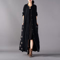 ethnic style vintage cotton and long cardigan coat