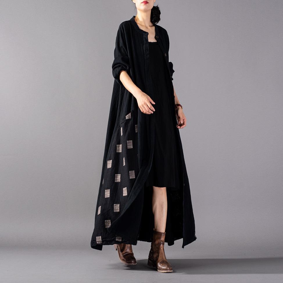 ethnic style vintage cotton and long cardigan coat