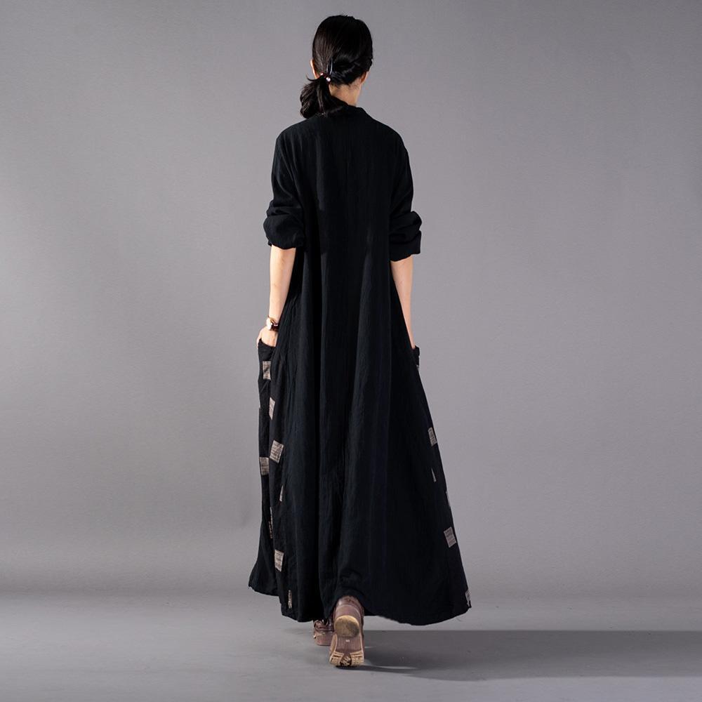 ethnic style vintage cotton and long cardigan coat