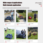 Remote Control Lawn Mower,Oil-Electric Hybrid Crawler Track Mower,3-15CM Cutting Height Professional Landscape and Estate Mower for Slope(45°) LarTurf Grass Cutting