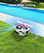 N1600 PRO Wireless Robot Lawn Mower, RTK+Vision Navigation, 0.4 Acre Coverage, APP Smart Control, Multi-Zone Mowing, Ordered Cutting Path, Smart Robot Lawn Mower for Yards