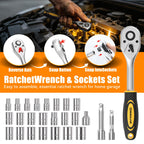 199 Piece Tool Kit for Home,General Household/Auto Repair Tool Set,Basic Hand Tool Kit with Socket Wrench,Tool Box Case for Men,Perfect for Diyer Handyman Homeowner