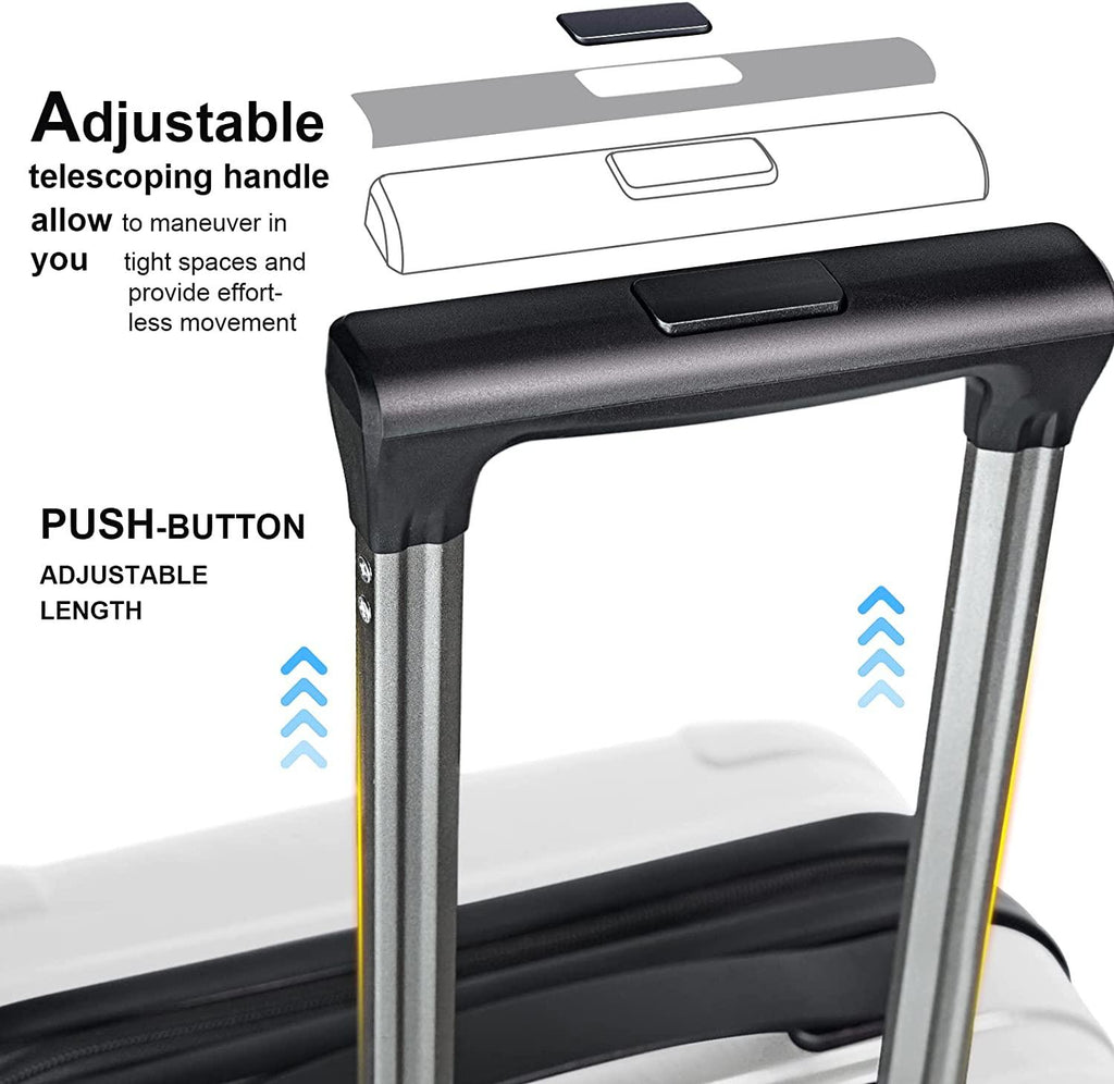 Luggage Suitcase PC+ABS Hardshell Carry On Luggage with Spinner Wheels
