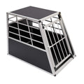 WarmieHomy Heavy Duty Dog Carrier Alumium Dog Cat Crate Lockable Car Travel Transport Box Pet Kennel, 21.26" L x 27.17" W x 19.69" H