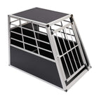 WarmieHomy Heavy Duty Dog Carrier Alumium Dog Cat Crate Lockable Car Travel Transport Box Pet Kennel, 21.26" L x 27.17" W x 19.69" H