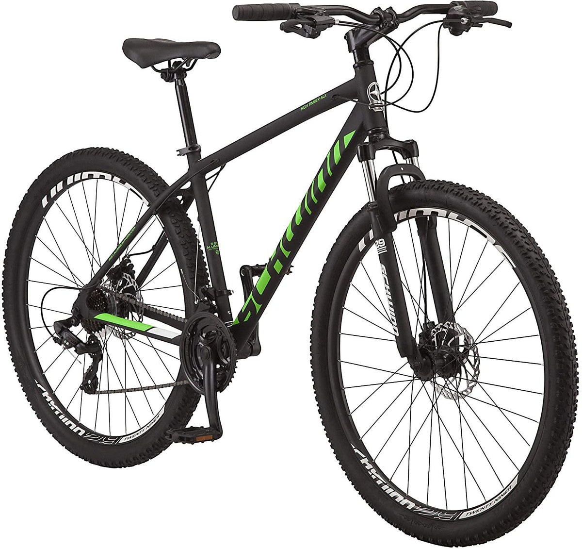 Schwinn High Timber ALX Youth/Adult Mountain Bike, Aluminum Frame and Disc Brakes, 29-Inch Wheels, 21-Speed, Black