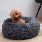 BluefrinLong Plush Pet Mat, PP Cotton Filling Winter Warm Dog Cat Pads, Round Pet Bed Seat Covers