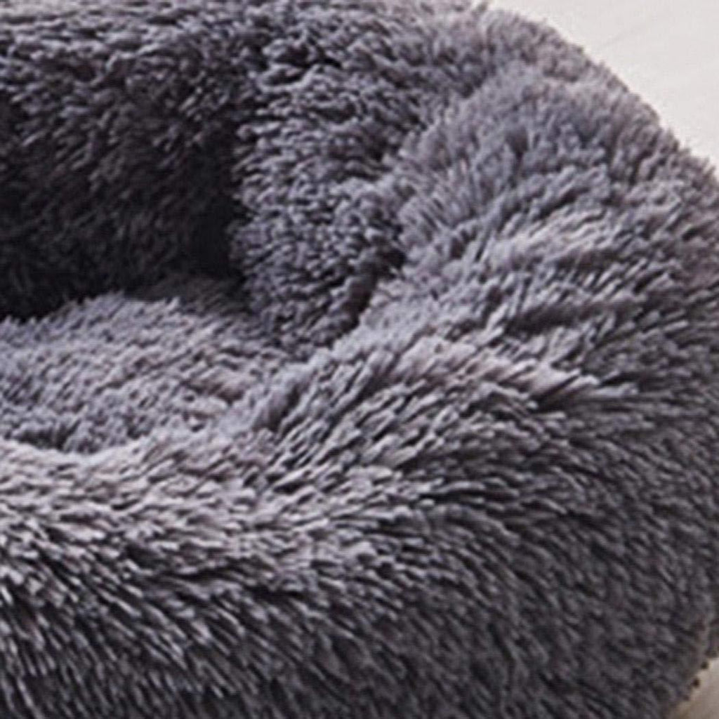 BluefrinLong Plush Pet Mat, PP Cotton Filling Winter Warm Dog Cat Pads, Round Pet Bed Seat Covers