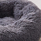 BluefrinLong Plush Pet Mat, PP Cotton Filling Winter Warm Dog Cat Pads, Round Pet Bed Seat Covers