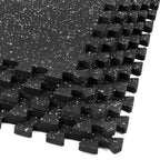 Xspec  1/2" Thick 48 sq ft Rubber Top EVA Foam Exercise Gym Mat 12 Pcs, Grey