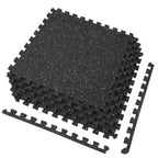 Xspec  1/2" Thick 48 sq ft Rubber Top EVA Foam Exercise Gym Mat 12 Pcs, Grey
