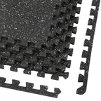 Xspec  1/2" Thick 48 sq ft Rubber Top EVA Foam Exercise Gym Mat 12 Pcs, Grey